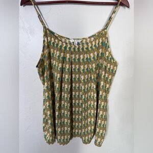 CAbi Seahorse Pleated Cami Tank Top XL